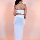 White Knot Skirt Set
