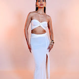 White Knot Skirt Set