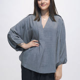 Grey Cotton Blend Top