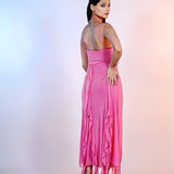Pink Ruffle Chiffon Dress
