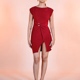 Maroon Side Slit Dress