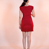 Maroon Side Slit Dress