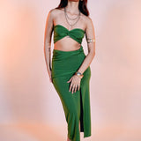 Olive Knot Skirt Set