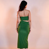 Olive Knot Skirt Set