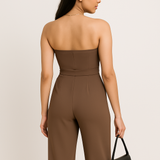 Mocha Luxe Tube Jumpsuit