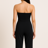Black Luxe Tube Jumpsuit
