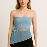 Blue Mesh Top