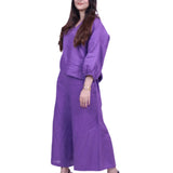 Pure Linen Purple Chic Co-ord Set