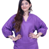 Pure Linen Purple Chic Co-ord Set
