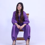Pure Linen Purple Chic Co-ord Set