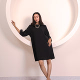 Black Sleeve Tunic Top