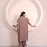 Light Brown Button Tunic Co-ord