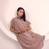 Light Brown Button Tunic Co-ord