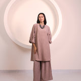 Light Brown Sleeve Tunic Co-ord Set