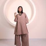Light Brown Sleeve Tunic Co-ord Set