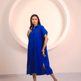 Blue Majesty Button Tunic Top