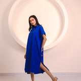 Blue Majesty Button Tunic Top