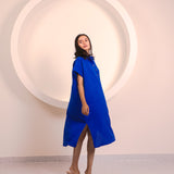 Blue Majesty Button Tunic Top