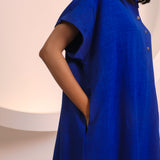 Blue Majesty Button Tunic Top