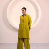 Mustard Longline Collar Co-ord Set