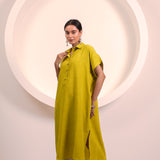 Mustard Button Tunic Top