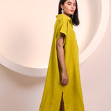 Mustard Button Tunic Top
