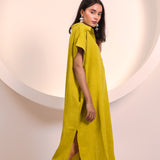 Mustard Button Tunic Top