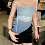 Blue Mesh Top