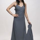 Dark Grey Dress with Shirt