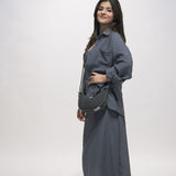 Dark Grey Dress with Shirt