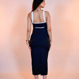 Black Ribbed Edge Dress