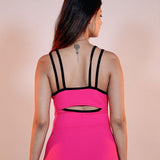 Pink Ribbed Edge Dress