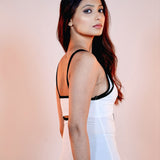 White Ribbed Edge Dress
