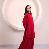 Ruby Flow Longline Collar Co-ord Set