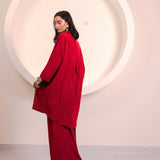 Ruby Flow Longline Collar Co-ord Set