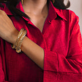 Red collar long tunic top (INCLUDES TUNIC ONLY)
