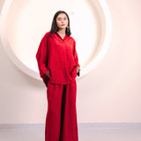 Ruby Collar Flow Co-ord set