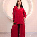 Ruby Collar Flow Co-ord set