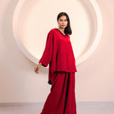 Ruby Collar Flow Co-ord set