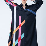Black Fusion Kaftan Dress