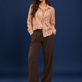 Peach Shimmer Streak Shirt