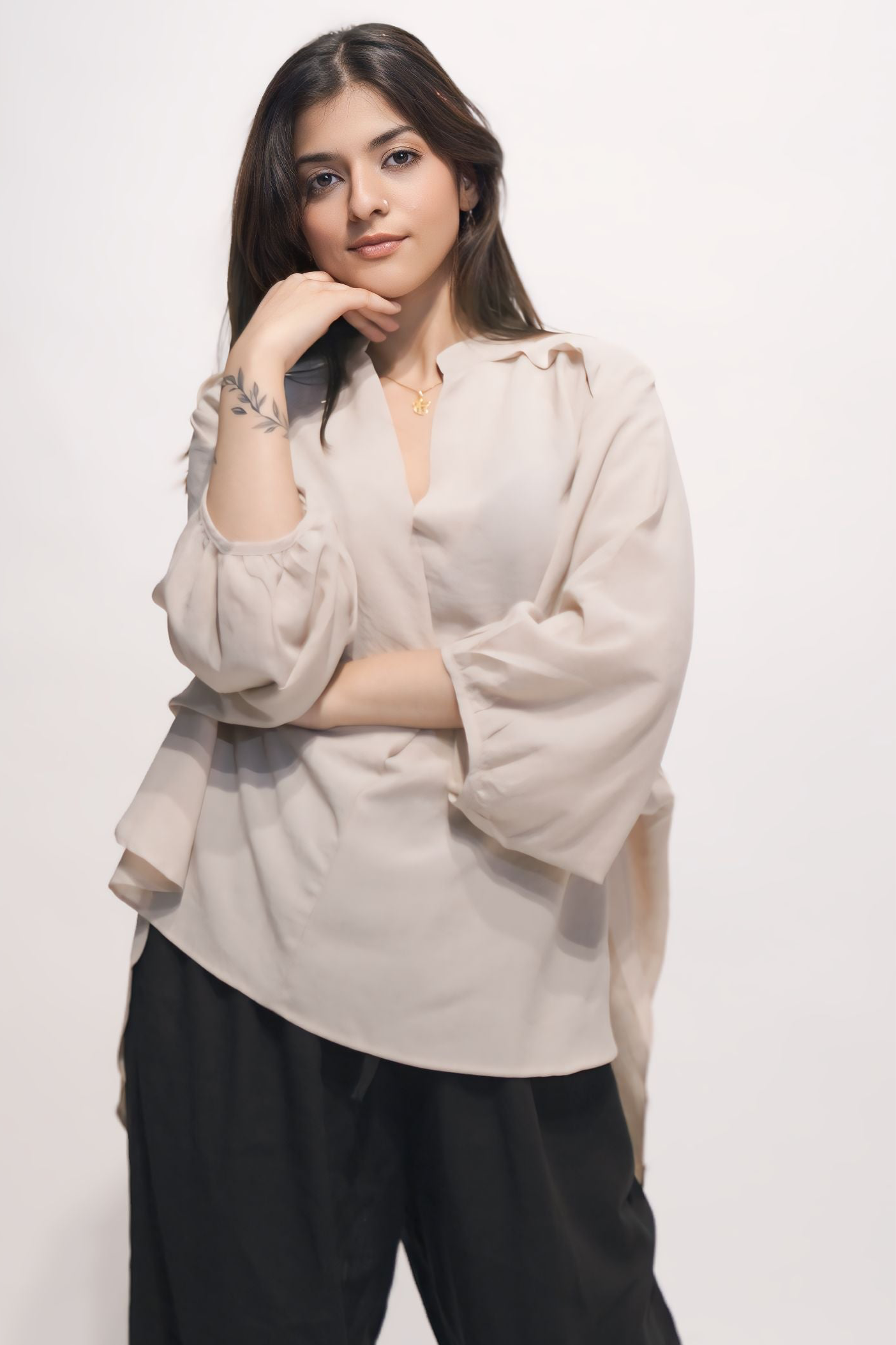 Beige Cotton Top