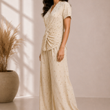 Champagne Ivory Twist Knot Co-ord Set