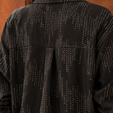 Black Embellished Dot Shirt