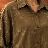 Olive Dune Embellished Shirt