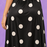 Big Dot Statement Maxi Skirt | Black & Ivory
