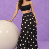 Big Dot Statement Maxi Skirt | Black & Ivory