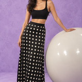 Classic Polka Maxi Skirt