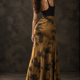 Midnight Mustard Tie-Dye Maxi Skirt
