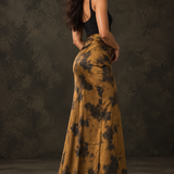 Midnight Mustard Tie-Dye Maxi Skirt